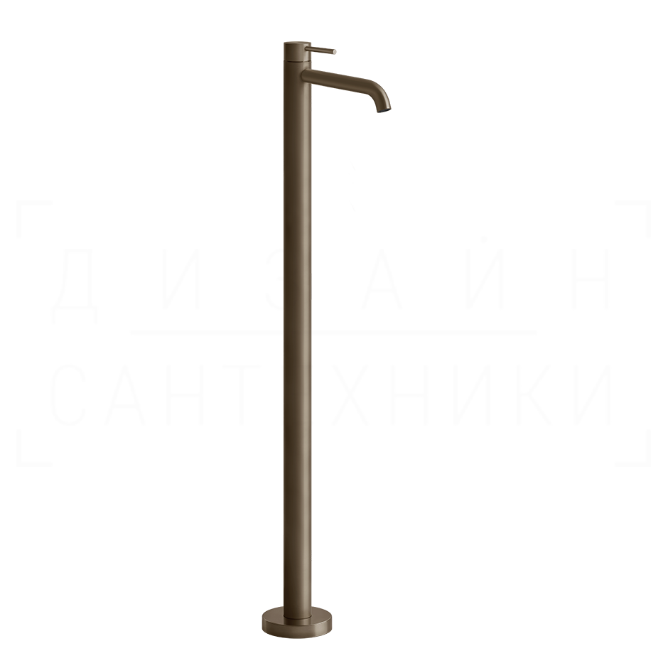 Gessi 316 Flessa Смеситель для раковины напольный, без д/к, излив 15,6 см, цвет: coffee bronze PVD 54097#761