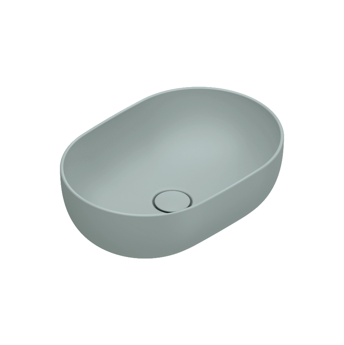 Catalano Sfera Раковина чаша 50x35x16h см, без перелива, покрытие Cataglaze, цвет: acqua матовый 0522500028