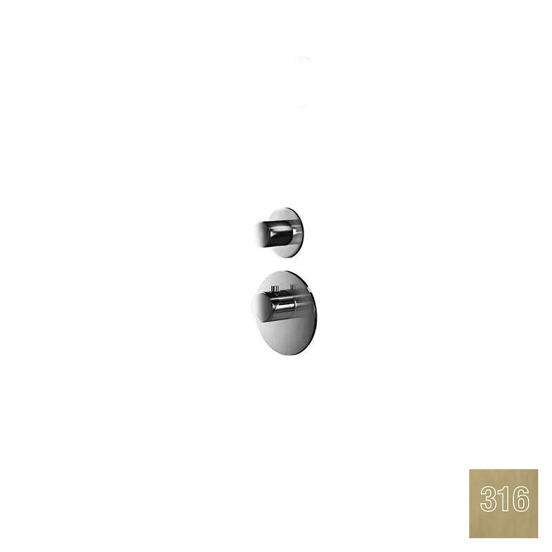 Almar High Flow Round Термостат для душа, внешняя часть на 1 потр., цвет: 316 PVD brushed high brass E180031.HB316