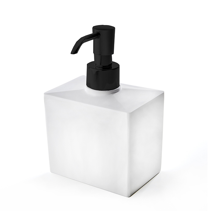 3SC Mood Дозатор для жидкого мыла настольный, композит Solid Surface, цвет: черный MW01DANO