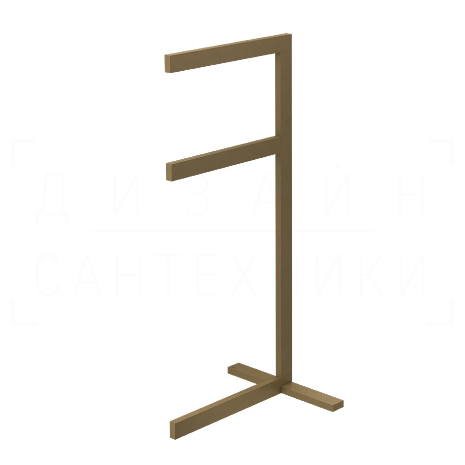 Gessi Inverso/Rettangolo Стойка напольная с двойным полотенцедержателем, цвет: antique brass 20939#713