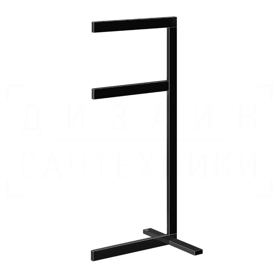 Gessi Inverso/Rettangolo Стойка напольная с двойным полотенцедержателем, цвет: black metal PVD 20939#706