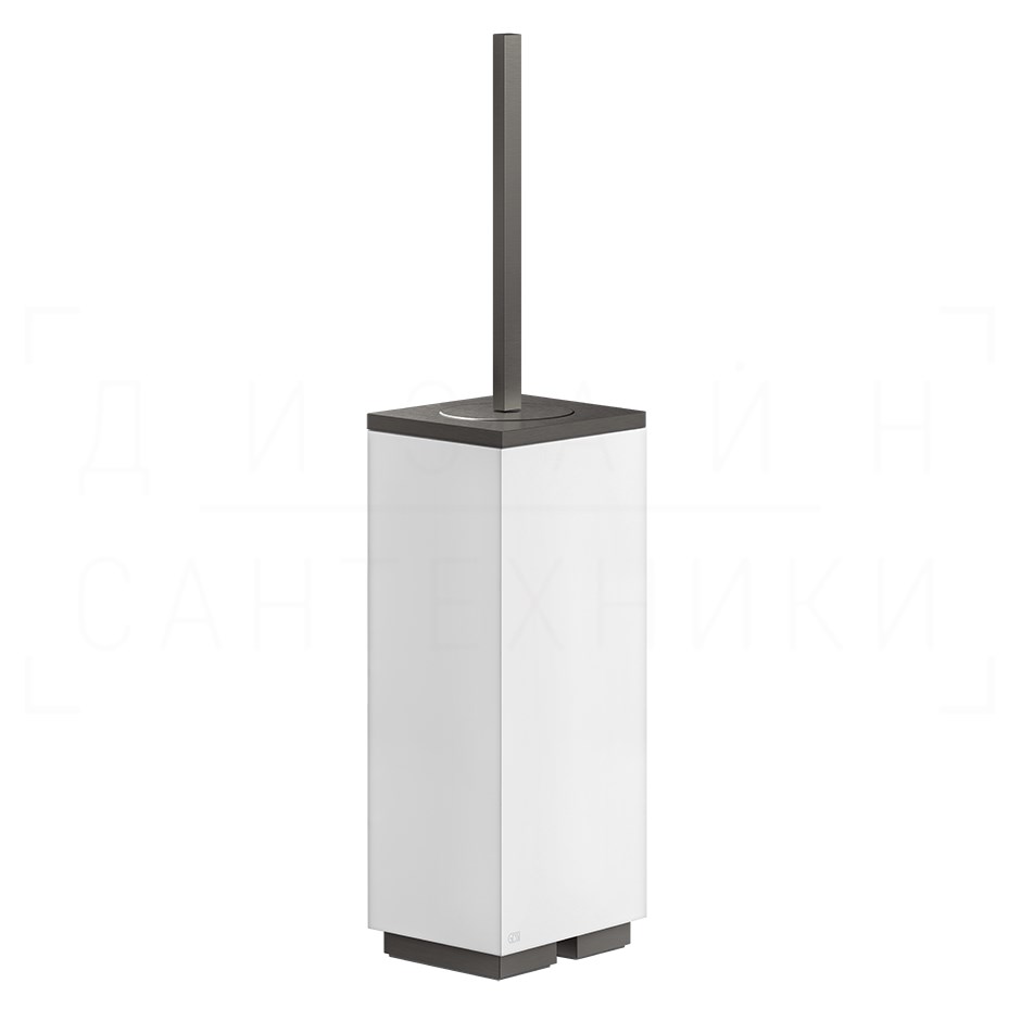 Gessi Inverso/Rettangolo Ершик для унитаза напольный, колба Neolite, цвет: black metal brushed PVD 20843#707