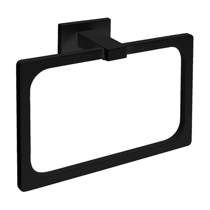 Colombo Design Look Полотенцедержатель кольцо 20х14 см, подвесной, цвет: matt black B1631.NM
