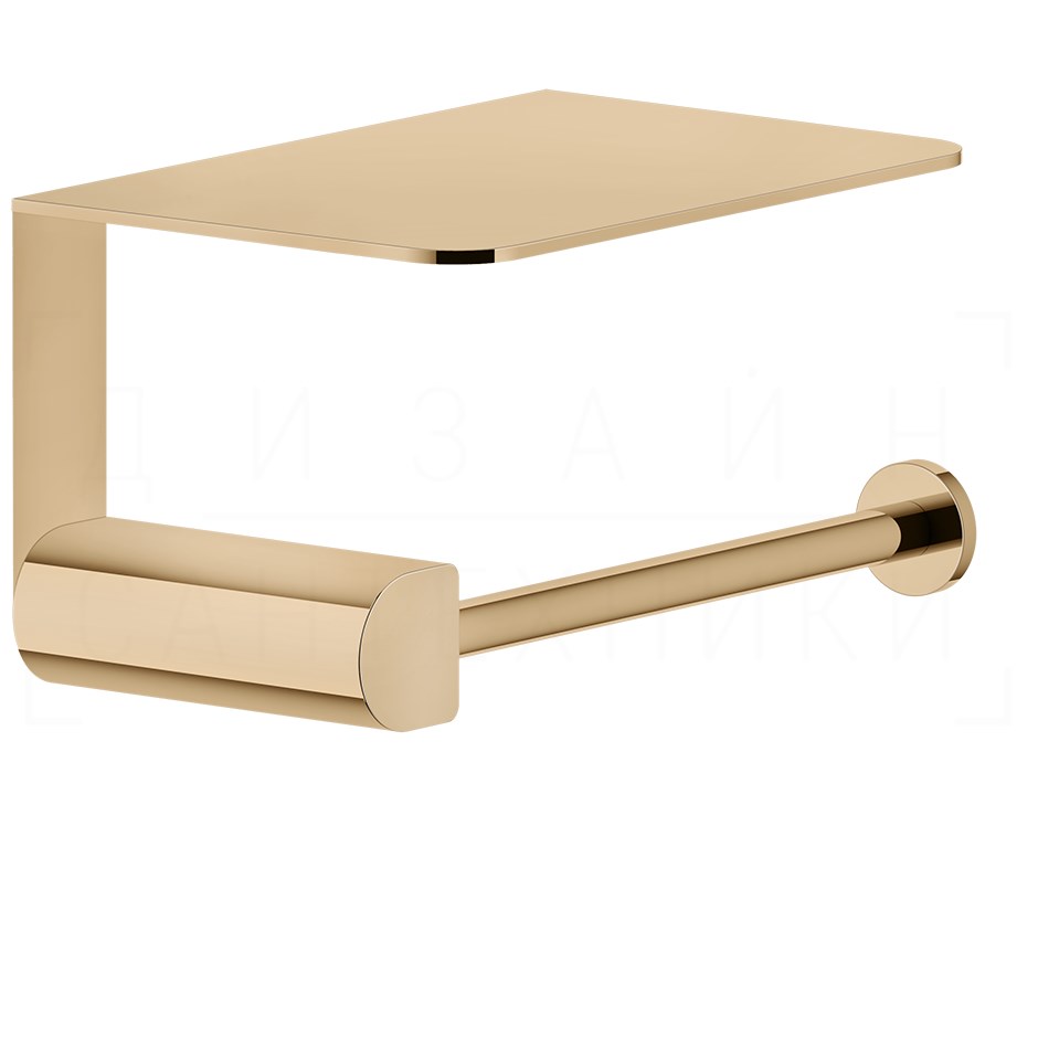 Gessi Rilievo Держатель туалетной бумаги с полочкой, подвесной, цвет: warm bronze PVD 59449#735