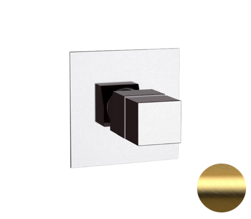 Remer Q-Elegance Термостат для душа встраиваемый, 1 потребитель, цвет: oro spazzolato QT30BG