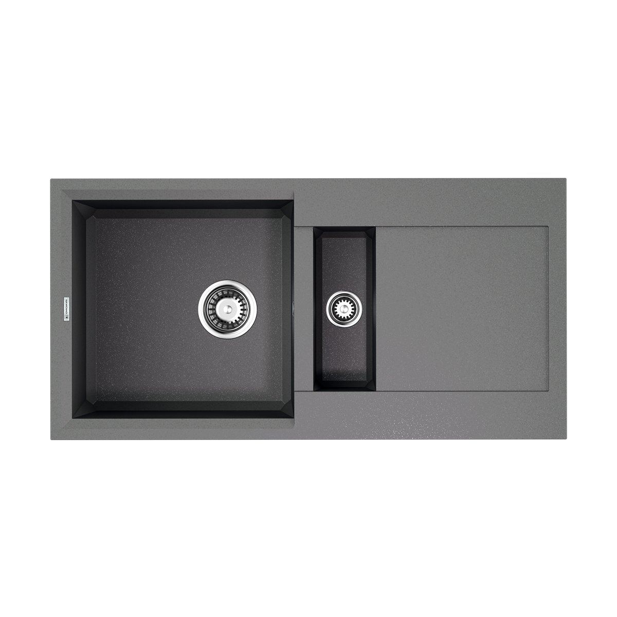 Omoikiri Sakaime 86-2-GR Кухонная мойка Tetogranit 86x46,5 см, цвет: leningrad grey 4993560