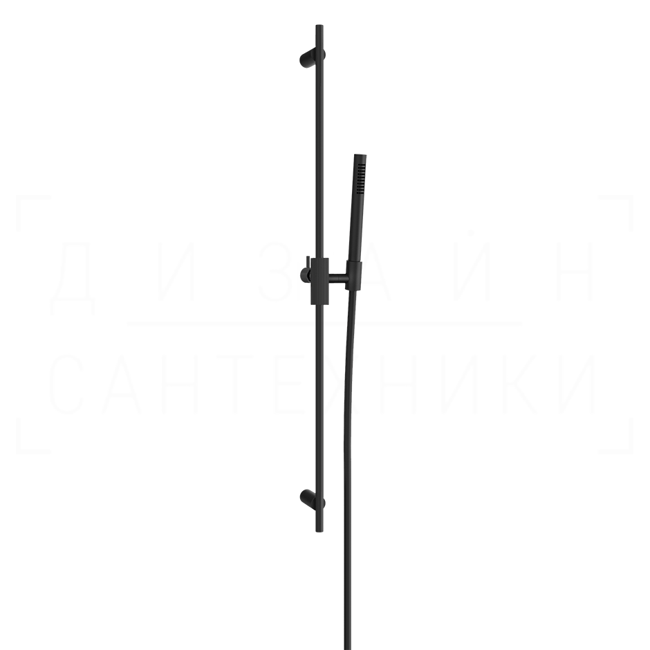 Gessi Inverso Душевой гарнитур: ручной душ, штанга, держатель, шланг 150 см, цвет: matte black 63584#299