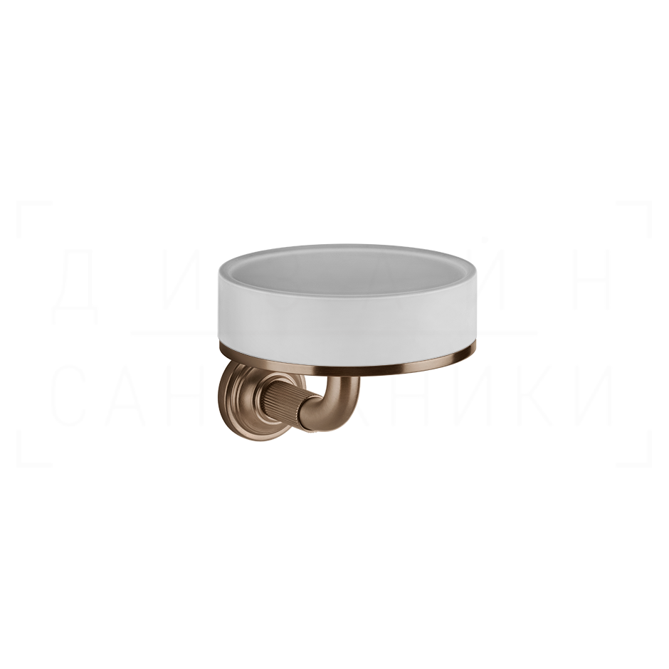 Gessi Venti20 Мыльница с керамической чашей Neolite, подвесная, цвет: white/copper brushed PVD 65401#708