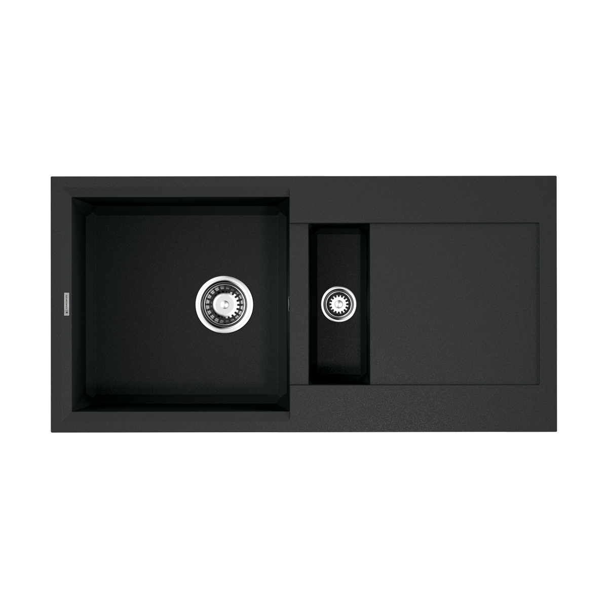Omoikiri Sakaime 86-2-BL Кухонная мойка Tetogranit 86x46,5 см, цвет: черный 4993117