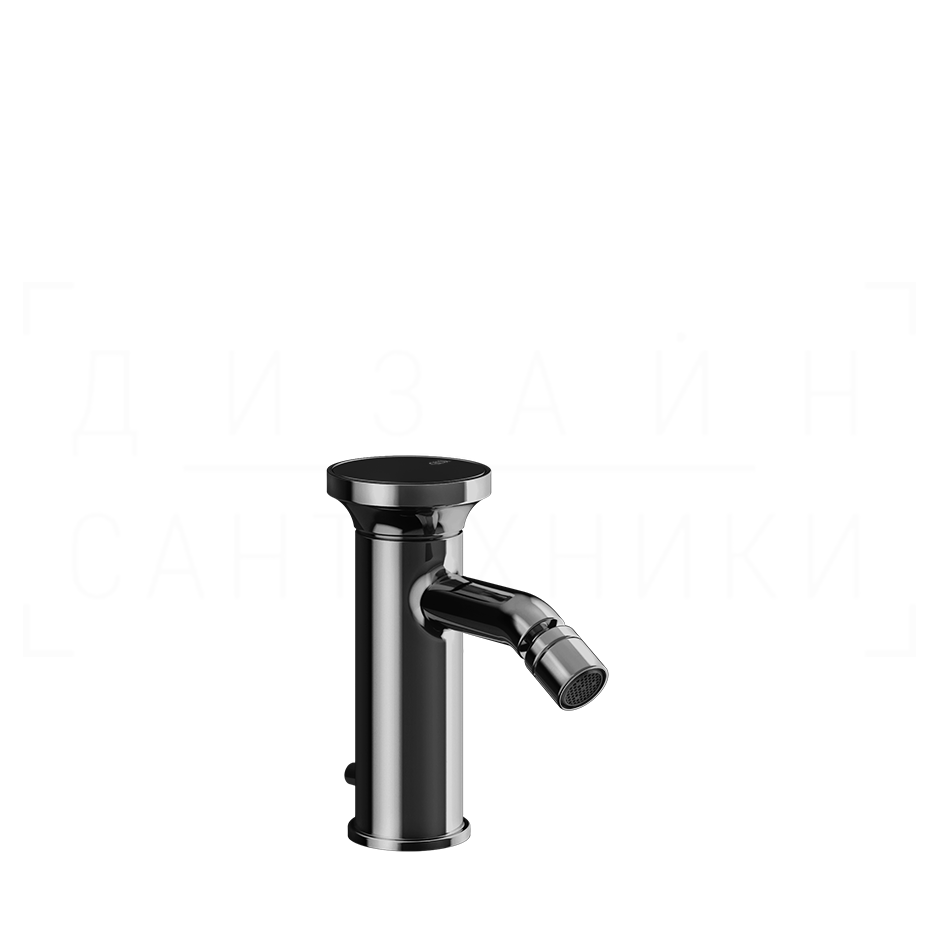 Gessi Origini Смеситель для биде с донным клапаном, излив 11,1 см, цвет: black metal PVD 66007#706