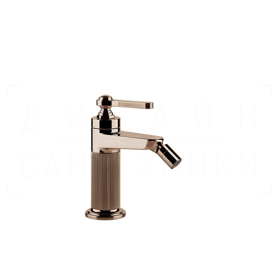 Gessi Venti20 Смеситель для биде с донным клапаном, излив 11,5 см, цвет: copper PVD 65007#030