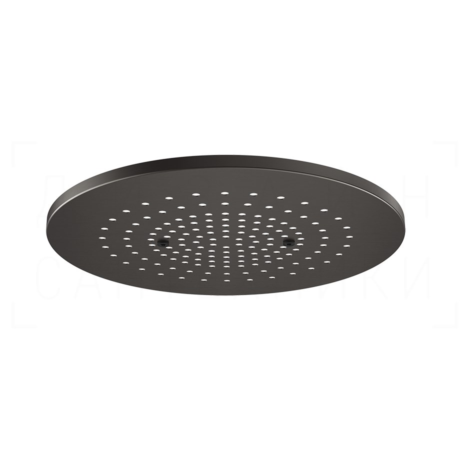 Gessi Afilo Потолочный душ d35,5 см, встраив., 1 вид струи, хромотер., цвет: black metal brushed PVD 57018#707