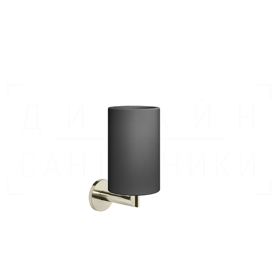 Gessi Ventaglio Стакан подвесной, керамический Neolite, цвет: black/nickel PVD 63608#720