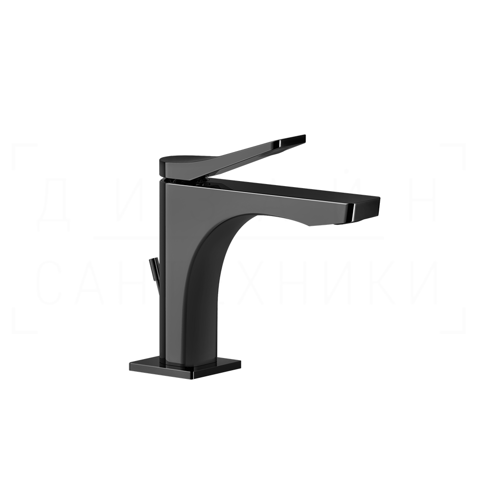 Gessi Rilievo Смеситель для раковины, с донным клапаном, излив 12,6 см, цвет: black metal PVD 59001#706