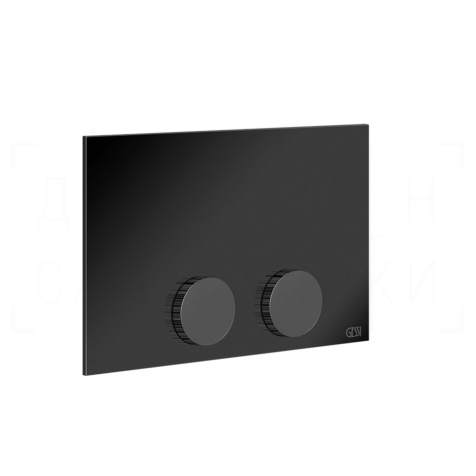 Gessi Ingranaggio Кнопка смыва для инсталляции Tece, 2 режима, латунь, цвет: black metal PVD 54641#706