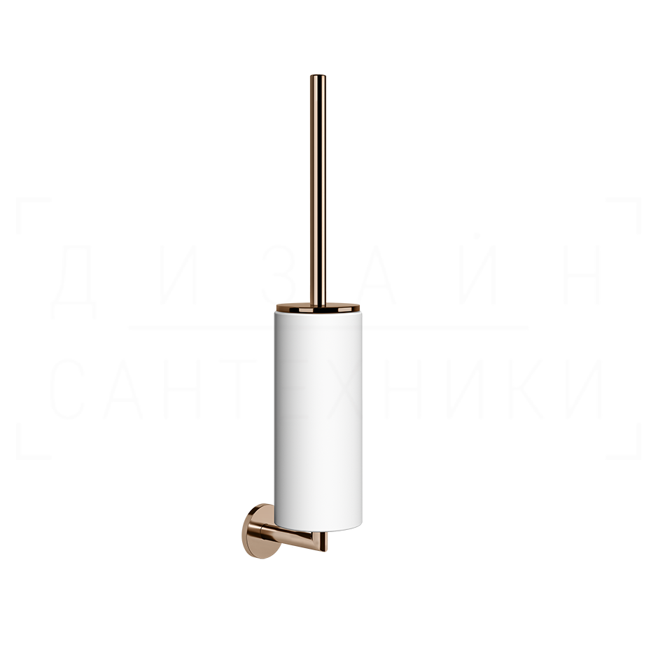 Gessi Ventaglio Ершик для унитаза подвесной, с кермической колбой Neolite, цвет: white/copper PVD 63619#030