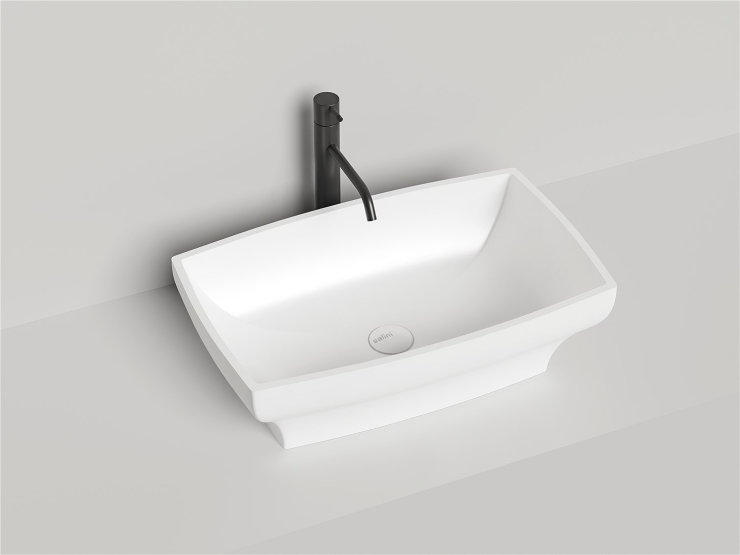 Salini Gloria 04 S-Sense Раковина чаша 60х38х15h см, без перелива, цвет: RAL глянцевый 1102104GF