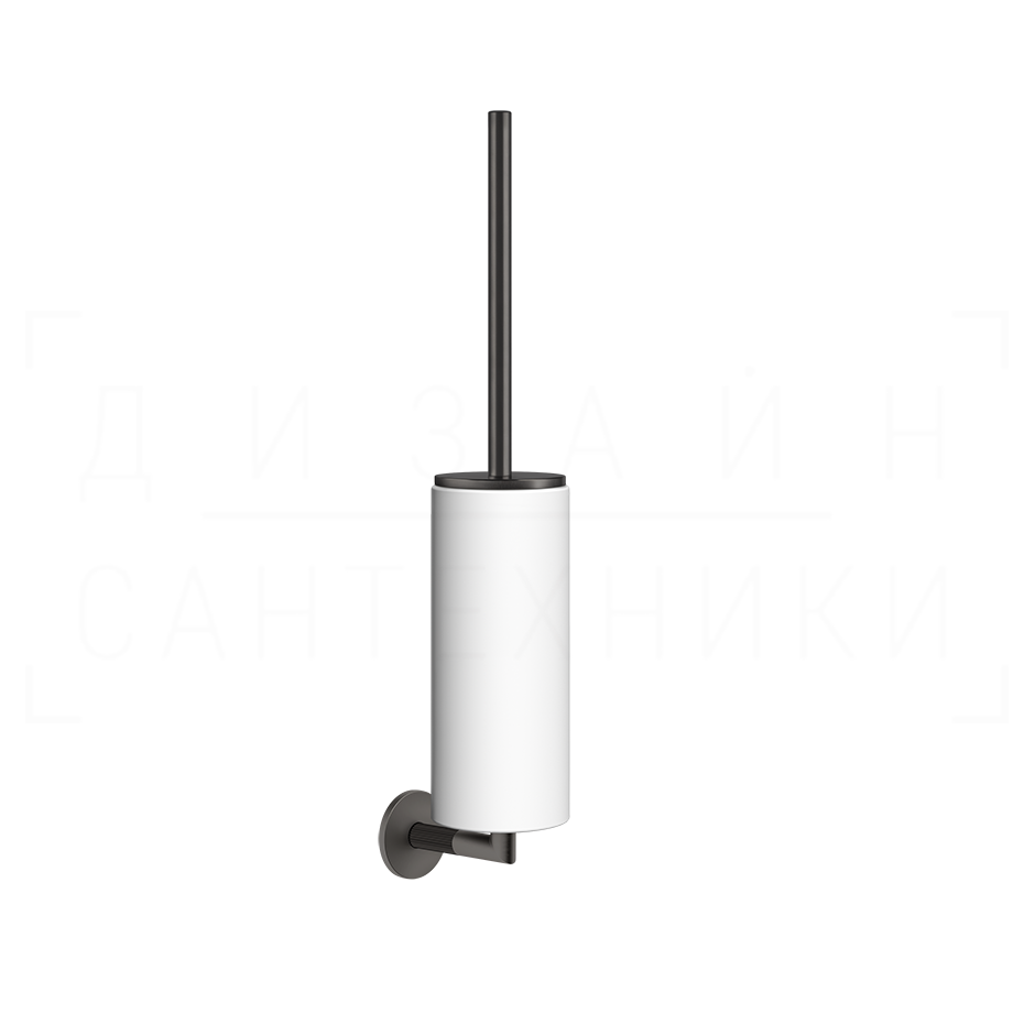 Gessi Ingranaggio Ершик для унитаза подвесной, колба Neolite, цвет: white/black metal brushed PVD 63819#707