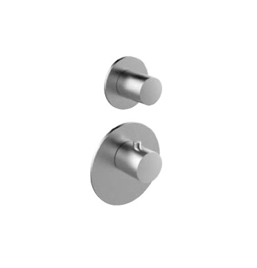 Almar High Flow Round Термостат для душа, внешняя часть на 1 потреб, цвет: brushed stainless steel E180031.316