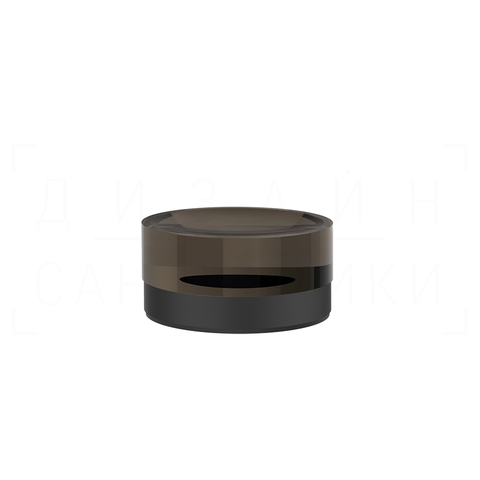 Gessi Perle Мыльница с стеклянной чашей, настольная, цвет: matte black 74826#299