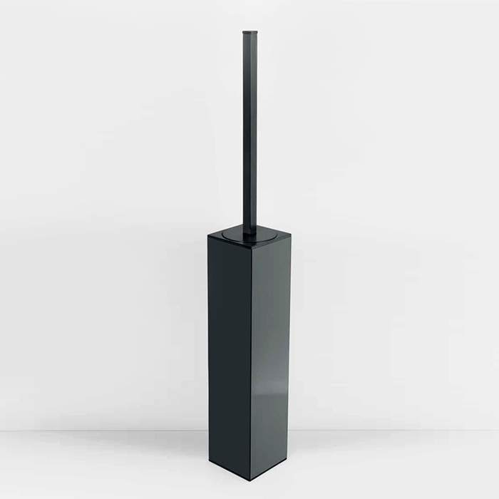 Colombo MiniQ Ершик для унитаза напольный с латунной колбой, цвет: PVD matt graphite B5006.GM