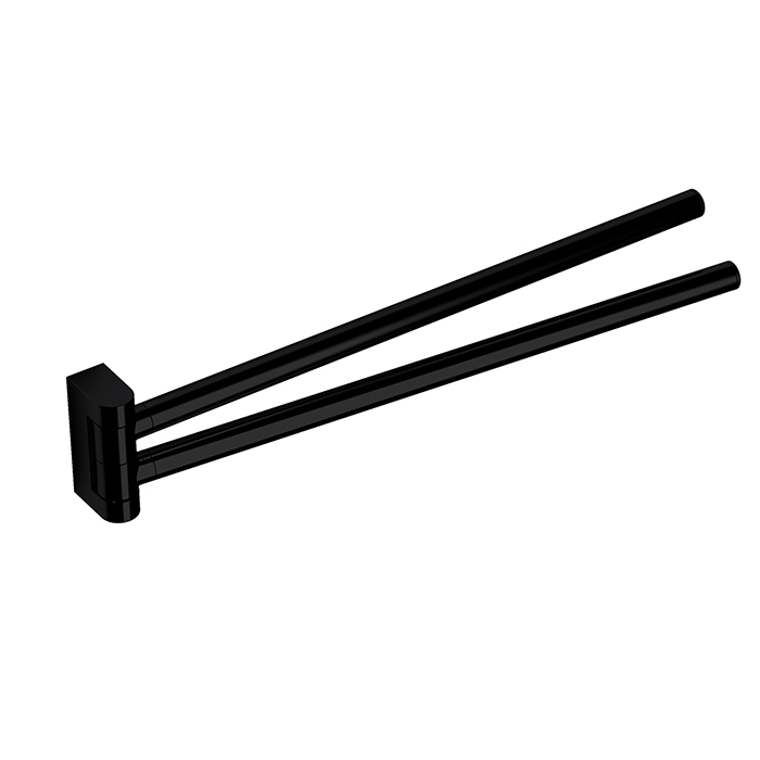 Colombo Design Mini Полотенцедержатель двойной 34 см, подвесной, цвет: matt black B4012.NM