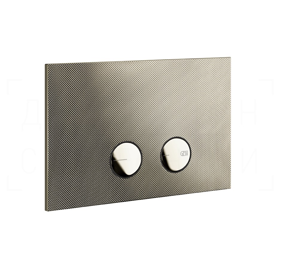 Gessi Inverso Diamantato Кнопка смыва для инсталляции Geberit, 2 режима, латунь, цвет: nickel PVD 54681#720