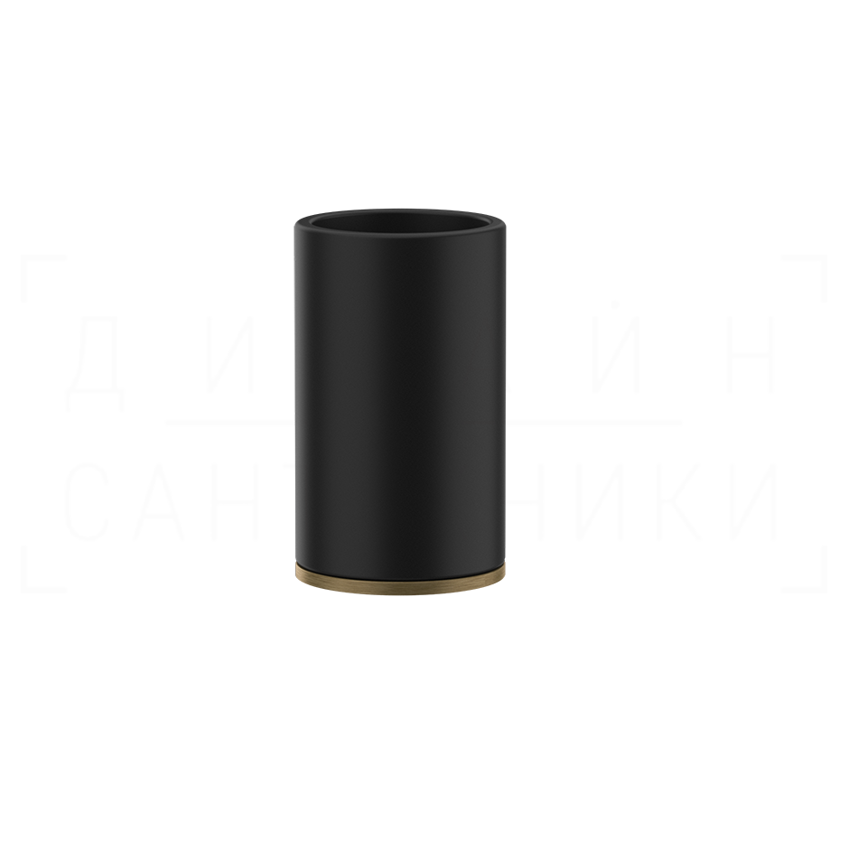Gessi Inciso Стакан настольный, керамический Neolite, цвет: black/antique brass 58532#713