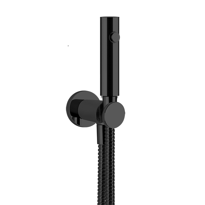 Gessi Ingranaggio Гигиенический душ одноструйный, держатель, шланг 125 см, цвет: matte black 45121#299