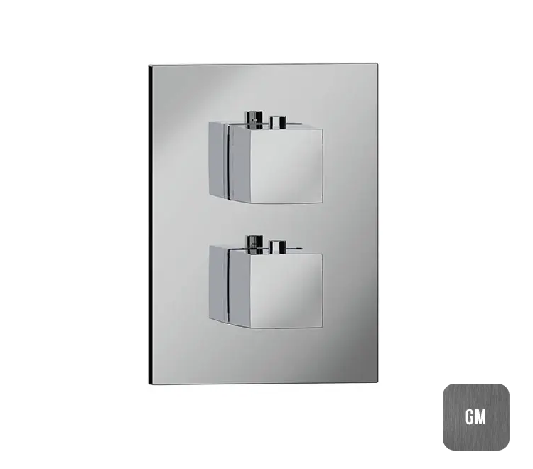 Almar Core Square Термостат для душа, внешняя часть на 1 потребитель, цвет: brushed gun metal E176821.GM