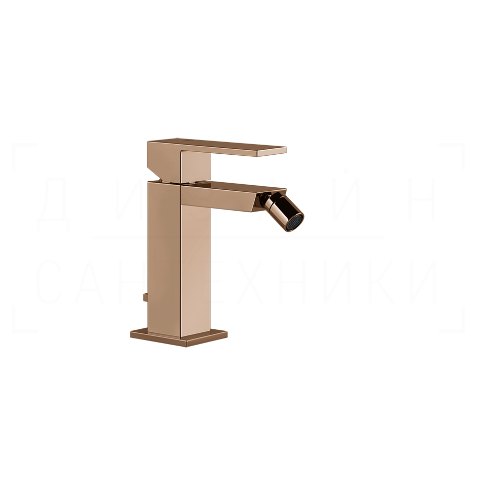 Gessi Rettangolo Смеситель для биде с донным клапаном, излив 11,8 см, цвет: copper PVD 20007#030