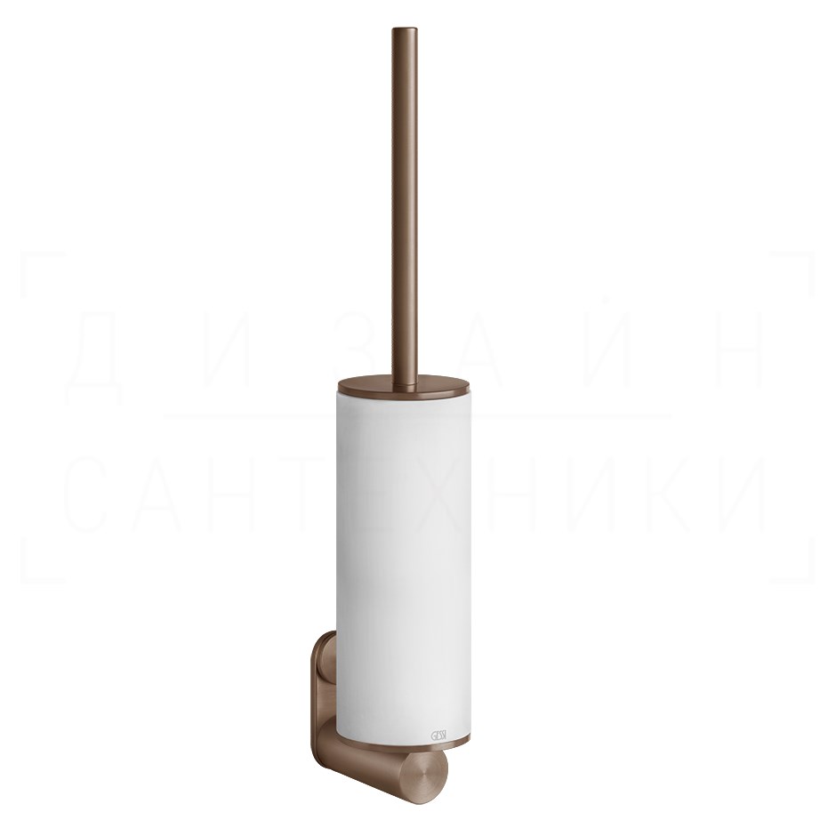 Gessi 316 Ершик для унитаза подвесной, с кермической колбой Neolite, цвет: white/copper brushed PVD 54719#708