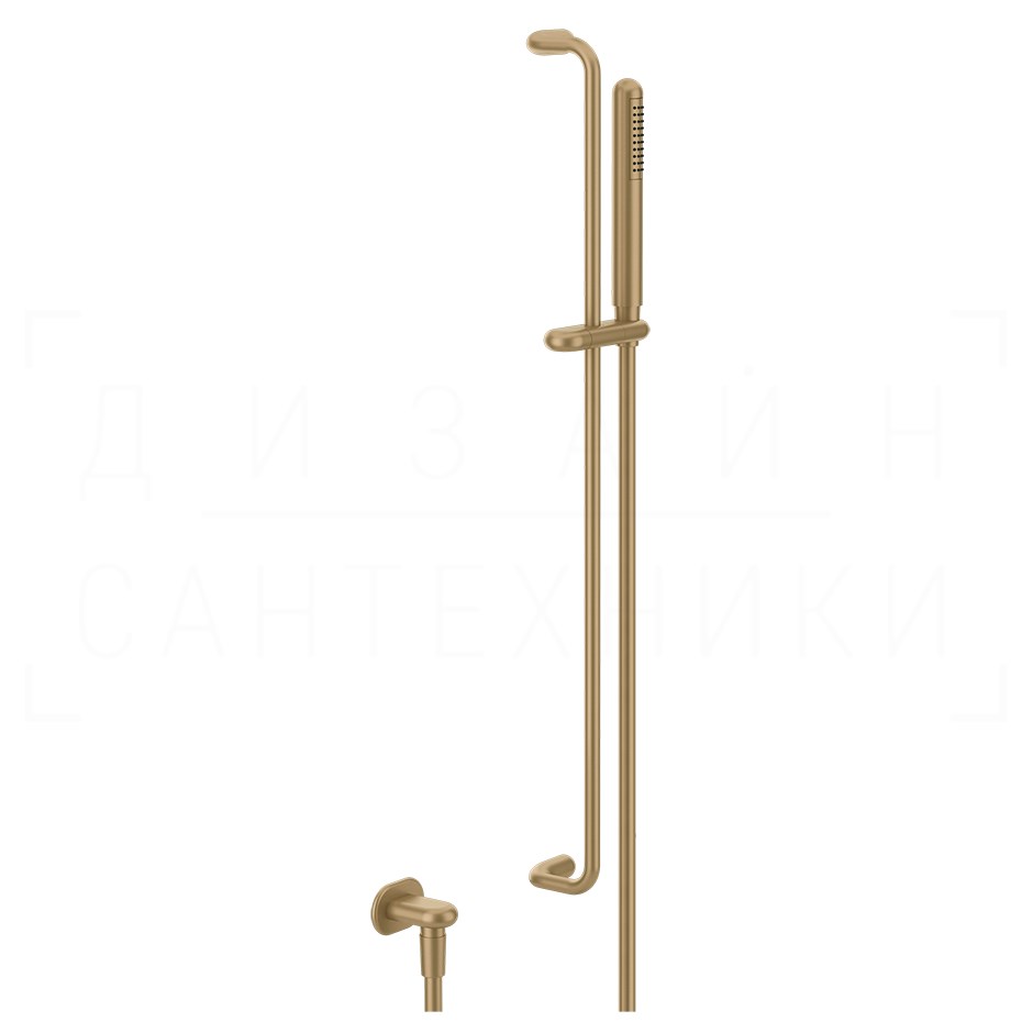 Gessi Goссia Душевой гарнитур: руч. душ, штанга, держ., шланг 150 см, цвет: warm bronze brushed PVD 33642#726