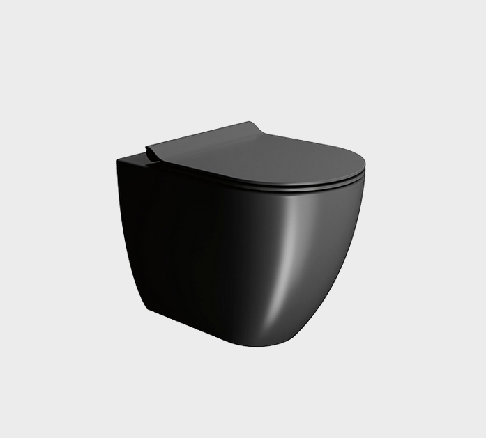 СНЯТОGSI Pura Унитаз приставной безободковый 36x55x41,5h см, цвет: черный 881026