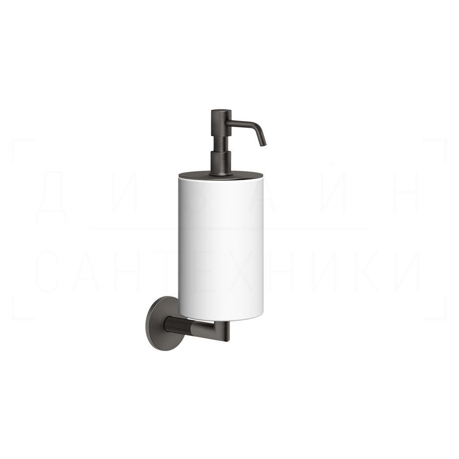 Gessi Ingranaggio Дозатор для жидкого мыла подвесной, колба Neolite, цвет: black metal brushed PVD 63813#707