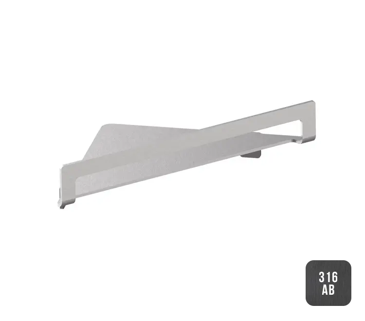 Almar Accessories Полка угловая 21,6х21,6 см, цвет: brushed absolute black E300002.AB316