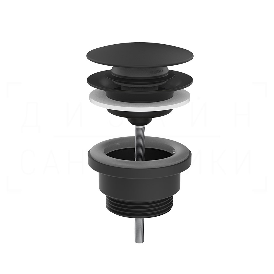 Gessi Донный клапан универсальный “Stop&Go”, цвет: matte black 01421#299