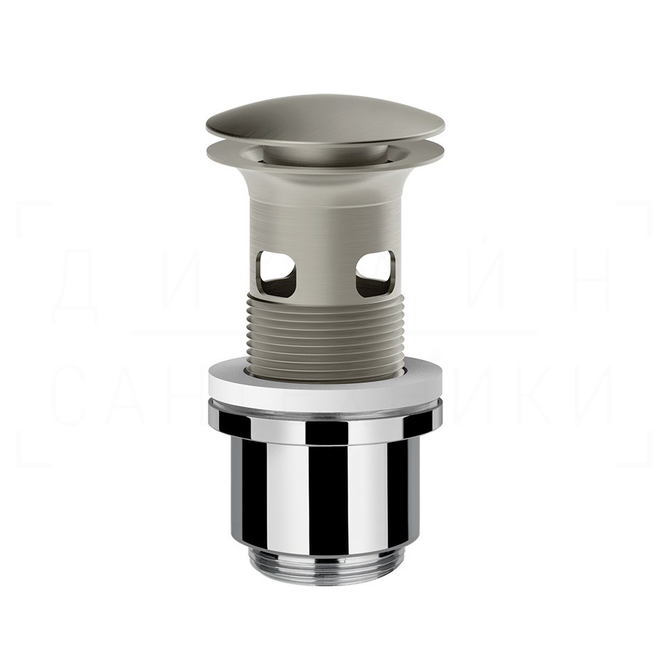 Gessi Донный клапан с переливом “Stop&Go”, цвет: chrome brushed 01422#147