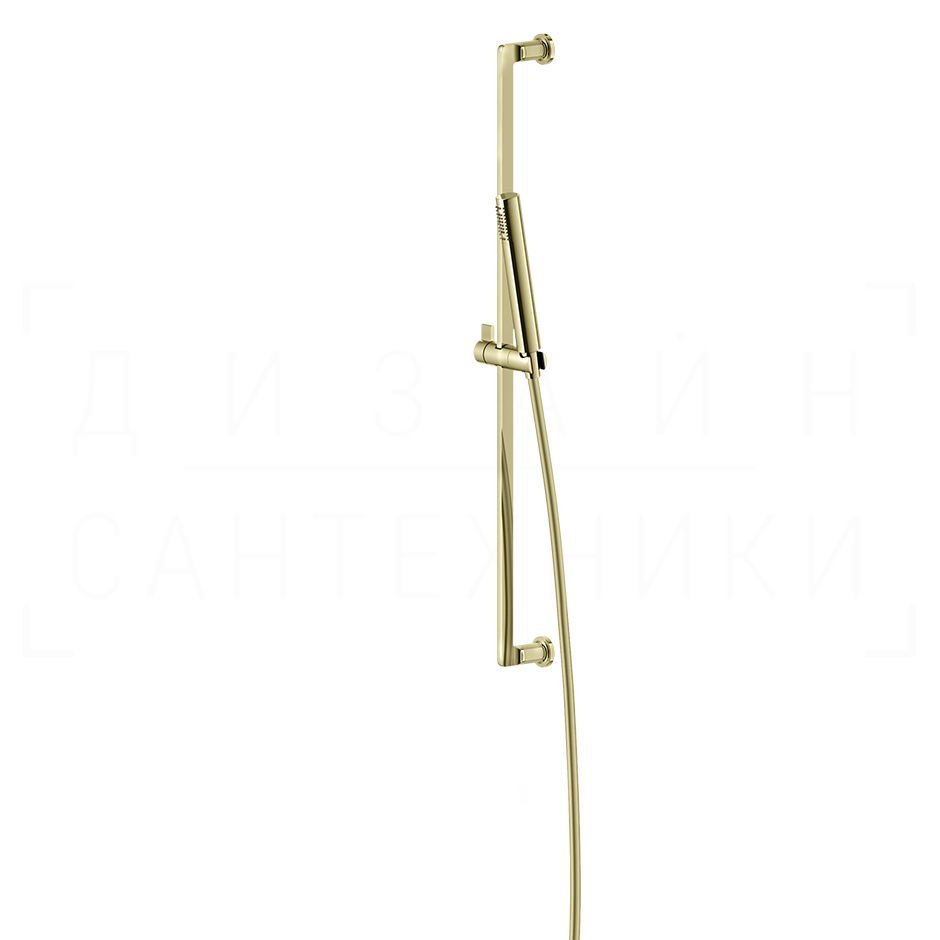 Gessi Inciso Душевой гарнитур: ручной душ, штанга, держатель, шланг 150 см, цвет: brass PVD 58145#710