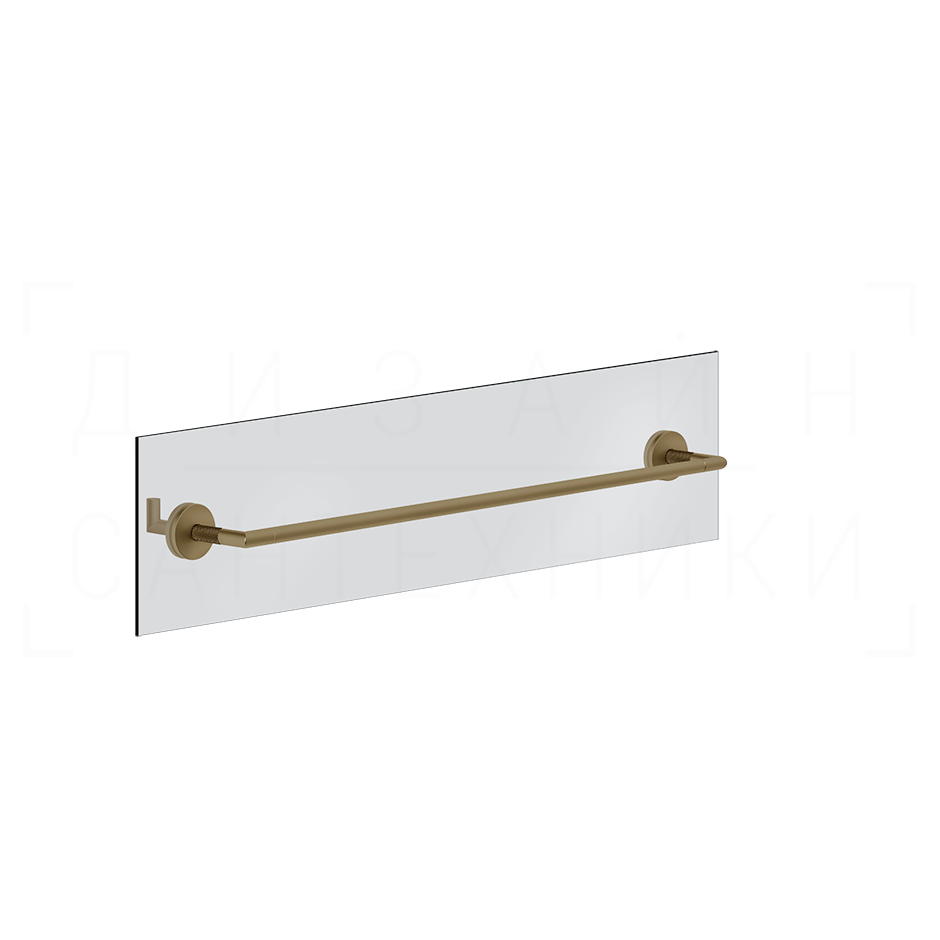 Gessi Anello Полотенцедержатель для крепления на стекло 65 см, цвет: deep bronze brushed PVD 63828#791