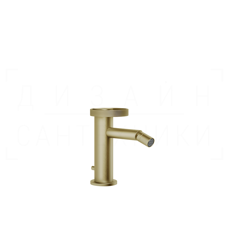 Gessi Anello Смеситель для биде с донным клапаном, излив 11,3 см, цвет: brushed brass PVD 63307#727