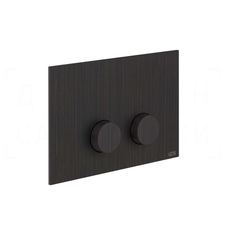 Gessi Anello Кнопка смыва для инсталляции Sanit и Villeroy&Boch, 2 режима, латунь, цвет: aged bronze 54631#187