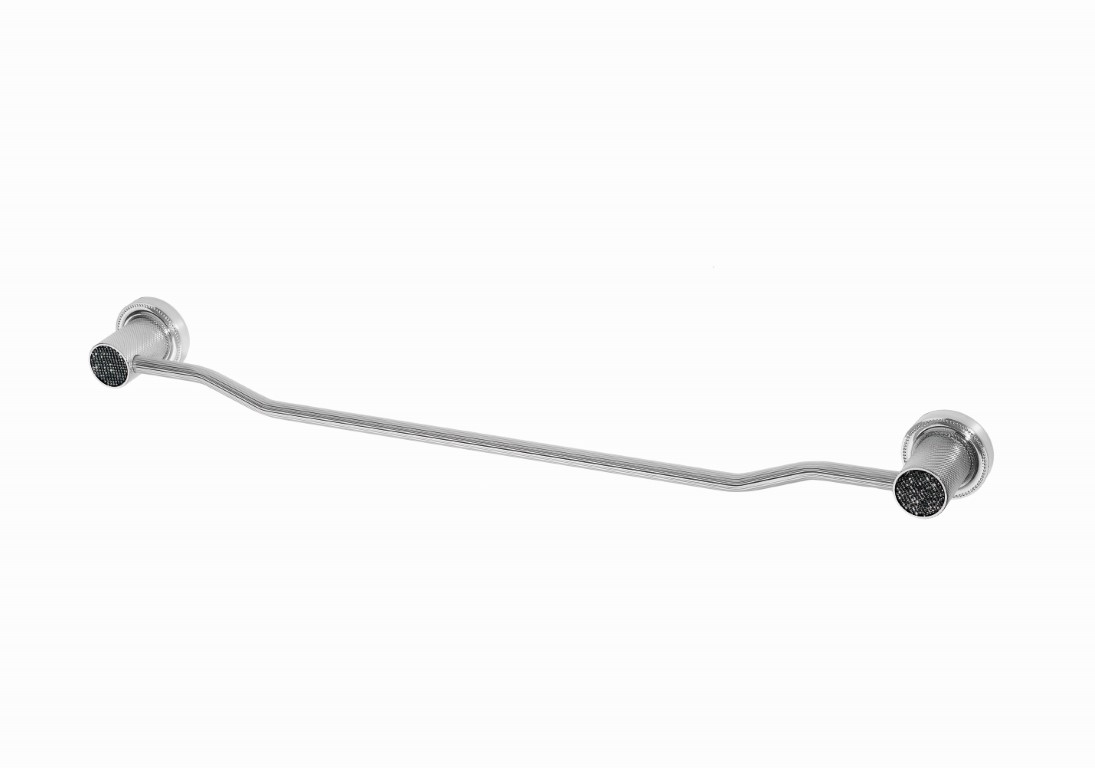 Boheme Royal Cristal Полотенцедержатель 63 см, подвесной, цвет: chrome/black 10922-CR-B