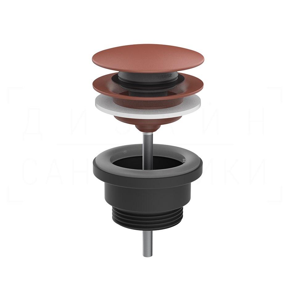 Gessi Донный клапан универсальный “Stop&Go”, цвет: glossy coral 01421#278
