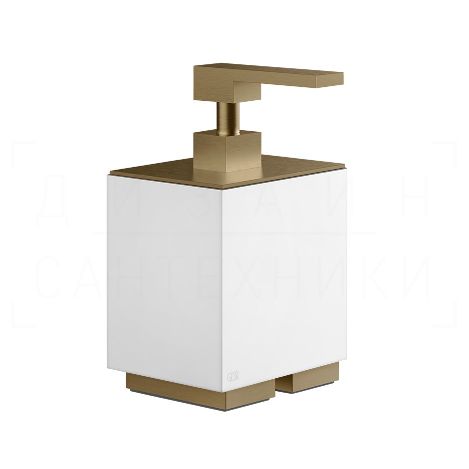 Gessi Inverso/Rettangolo Дозатор для мыла настольный, колба Neolite, цвет: deep bronze brushed PVD 20837#791