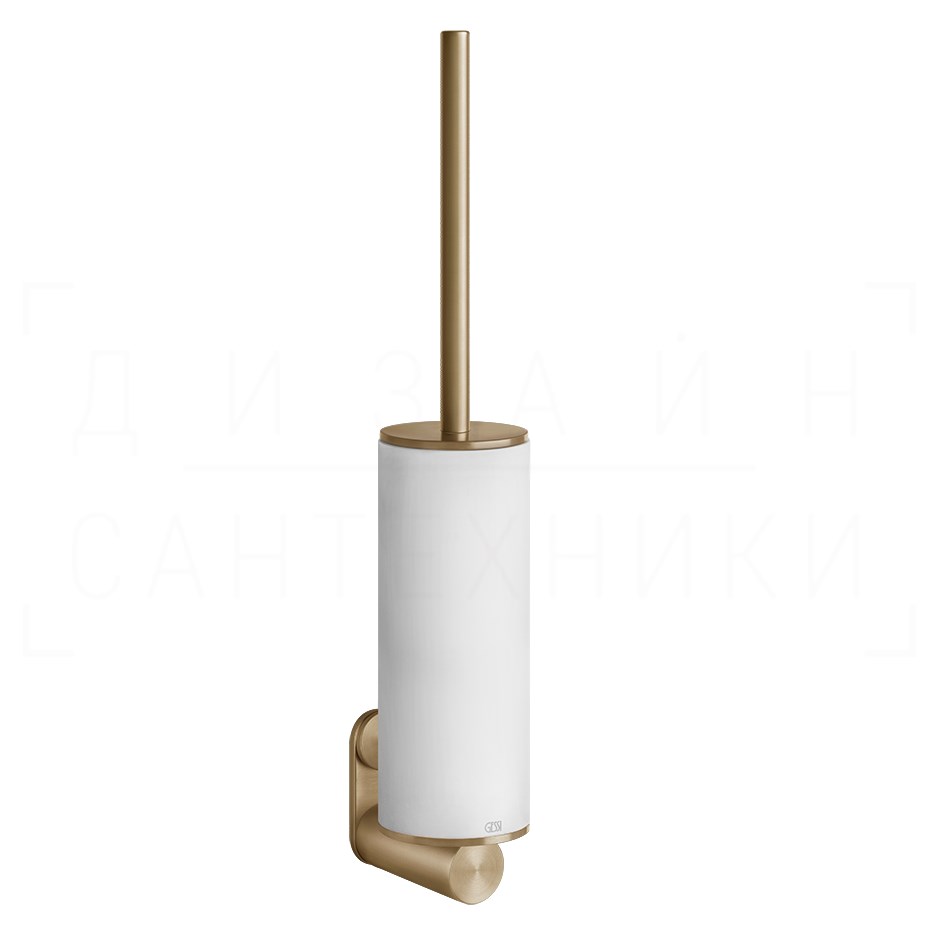 Gessi 316 Ершик для унитаза подвесной, с кермич. колбой Neolite, цвет: white/warm bronze brushed PVD 54719#726