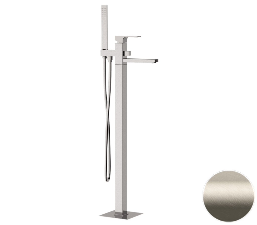 Remer Absolute Смеситель для ванны напольный, со скрытой частью, цвет: visual inox AU08XV