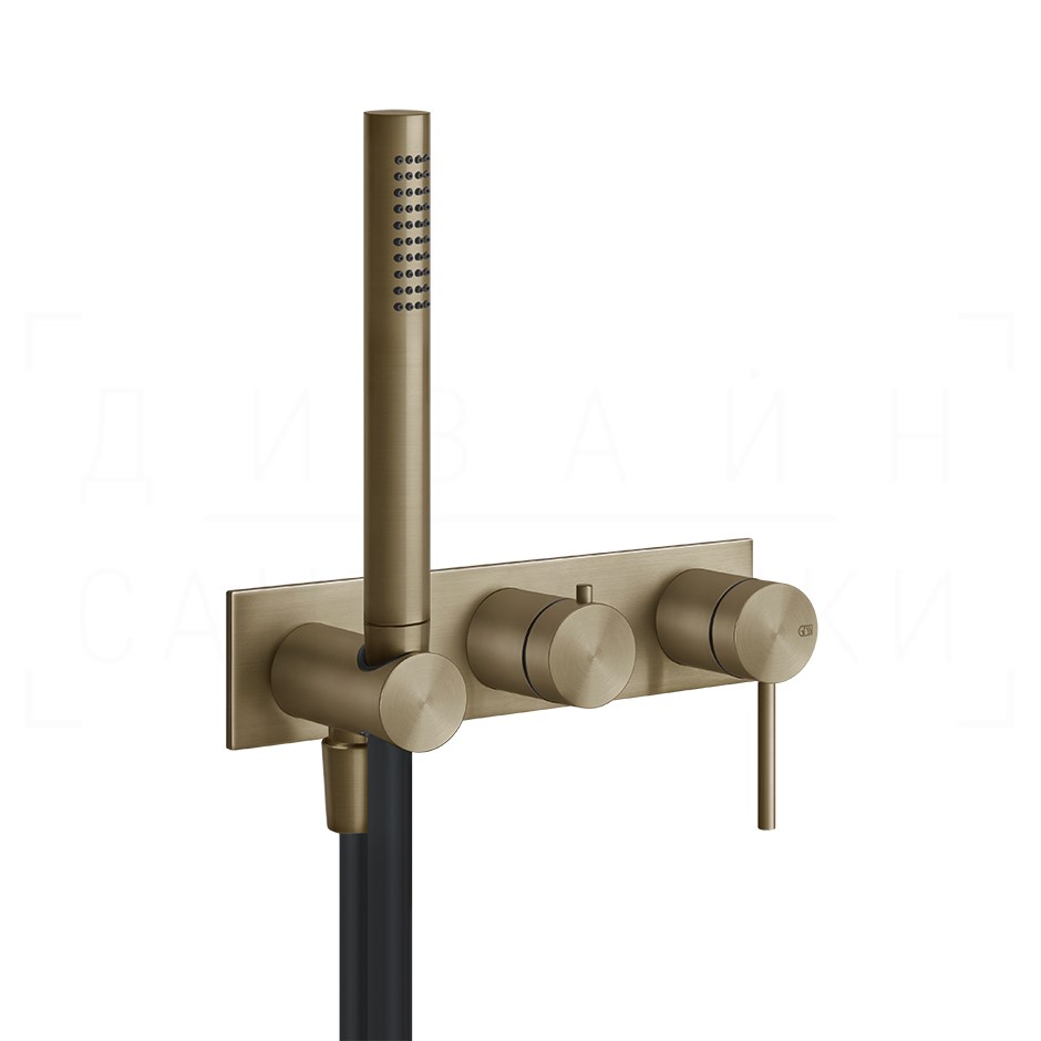 Gessi 316 Смеситель для душа встраиваемый, на 2 потр., внешняя часть, цвет: deep bronze brushed PVD 54038#791