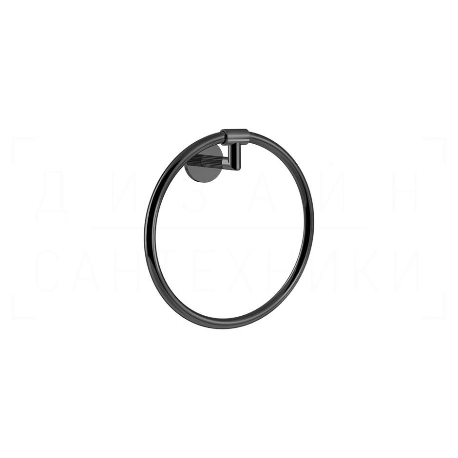 Gessi Ingranaggio Полотенцедержатель кольцевой d22,2 см, подвесной, цвет: black metal PVD 63909#706